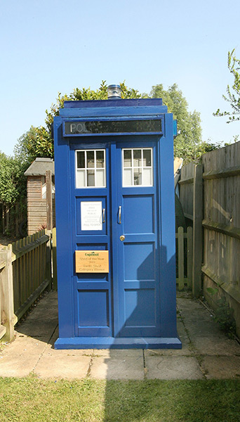 David Lifton's shed in Little Benton, Newcastle, which won the Tardis category  Photograph: Seana Hughes/PA